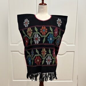 Mexican multicolor Blouse 100% Handloom made in Cotzocon, Oaxaca.